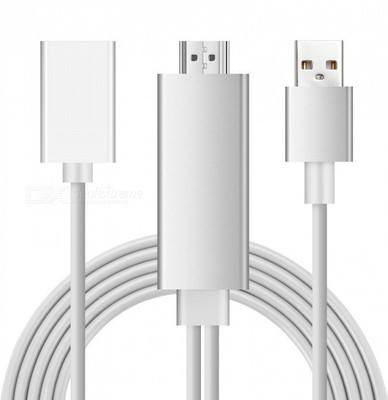 Microware Lightning to HDMI Cable Adapter, Lightning Digital AV Adapter Adaptor to HDMI 1080P HDTV for iPhone/iPad/iPod/Samsung to Mirror on HDTV Projector - Plug and Play MHL Cable HDMI Cable(Compatible with Computer, TV, iPhone, Android Smart Phone, Sil
Microware Lightning to HDMI Cable Adapter, Lightning Digital AV Adapter Adaptor to HDMI 1080P HDTV for iPhone/iPad/iPod/Samsung to Mirror on HDTV Projector - Plug and Play MHL Cable HDMI Cable(Compatible with Computer, TV, iPhone, Android Smart Phone, Sil