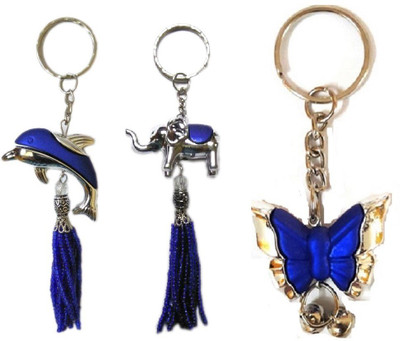 MM Set of 3 Fashionable Blue Keychain 1 Doilphin 1 Elephant 1 Butterfly Premium Charm Pendant Key Chain Key Chain
MM Set of 3 Fashionable Blue Keychain 1 Doilphin 1 Elephant 1 Butterfly Premium Charm Pendant Key Chain Key Chain