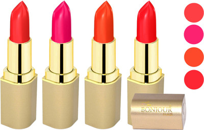 Nailbow Bonjour Paris Soft Creame Matte Lipstick(Light Red-Hot Pink-Dark Orange-Red, 16.8 g)
Nailbow Bonjour Paris Soft Creame Matte Lipstick(Light Red-Hot Pink-Dark Orange-Red, 16.8 g)