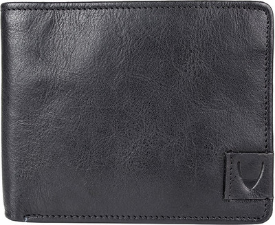 Hidesign Men Black Genuine Leather Wallet(2 Card Slots)
