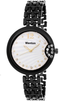 Wanton k-1018 black metal belt white dial crystal studded watch for women Watch - For Girls
Wanton k-1018 black metal belt white dial crystal studded watch for women Watch - For Girls