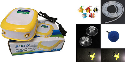 Foodie Puppies Air Pump. 2 Nozzle, 4.2W & 5.5L x 2 Output with Accessories Kit (SB-9905) Air Aquarium Pump(304.8 cm)
Foodie Puppies Air Pump. 2 Nozzle, 4.2W & 5.5L x 2 Output with Accessories Kit (SB-9905) Air Aquarium Pump(304.8 cm)