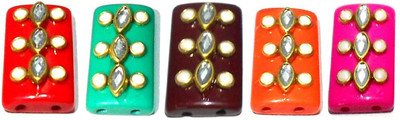 GOELX esigner Flat Rectangle Beads with Mounted Kundans and Pearls For Jewelry Designing, Decorations and Craftworks - Combo-2
GOELX esigner Flat Rectangle Beads with Mounted Kundans and Pearls For Jewelry Designing, Decorations and Craftworks - Combo-2