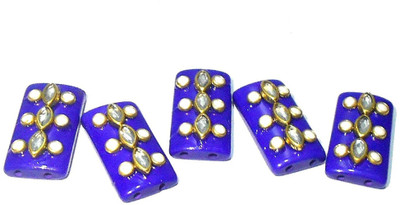 GOELX Designer Flat Rectangle Beads with Mounted Kundans and Pearls For Jewelry Designing, Decorations and Craftworks - Blue
GOELX Designer Flat Rectangle Beads with Mounted Kundans and Pearls For Jewelry Designing, Decorations and Craftworks - Blue