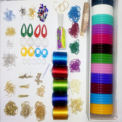 Valuebuy Silk thread bangle , earings making combo designing kit with all materials & multiple accessories- with thin bangles
Valuebuy Silk thread bangle , earings making combo designing kit with all materials & multiple accessories- with thin bangles
