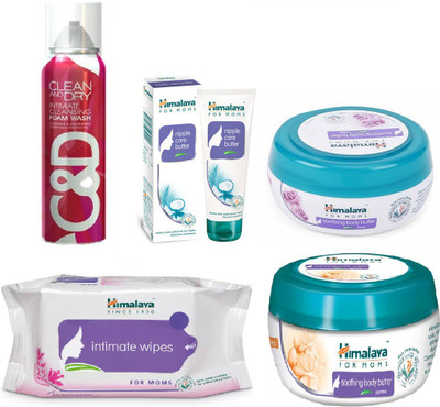 Himalaya Clean And Dry Foam Wash, Nipple Care Butter, Soothing Body Butter Rose, Intimate Wipes, Soothing Body Butter Jasmine(Set of 4)
Himalaya Clean And Dry Foam Wash, Nipple Care Butter, Soothing Body Butter Rose, Intimate Wipes, Soothing Body Butter Jasmine(Set of 4)