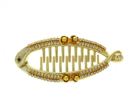 Anuradha Art Jewellery Banana Clip Banana Clip(Gold)