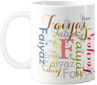 Exoctic Silver Faiyaz Ceramic Mug(330 ml), Multicolor