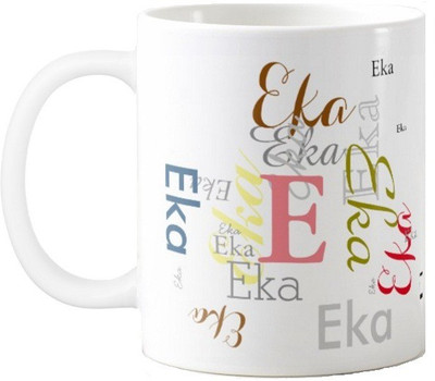 Exoctic Silver Eka Ceramic Mug(330 ml), Multicolor