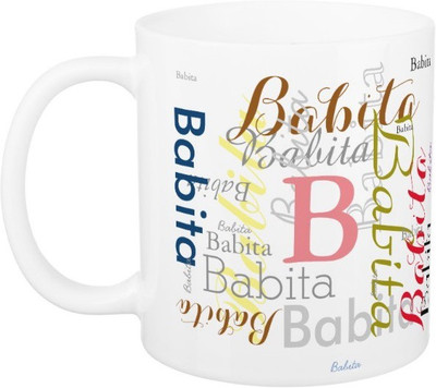 Exoctic Silver Babita Ceramic Mug(330 ml), Multicolor
