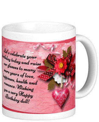 Exoctic Silver Wife Honey Janu Baby Biwi Life's Birthday 016 Ceramic Mug(300 ml), Multicolor
Exoctic Silver Wife Honey Janu Baby Biwi Life's Birthday 016 Ceramic Mug(300 ml), Multicolor