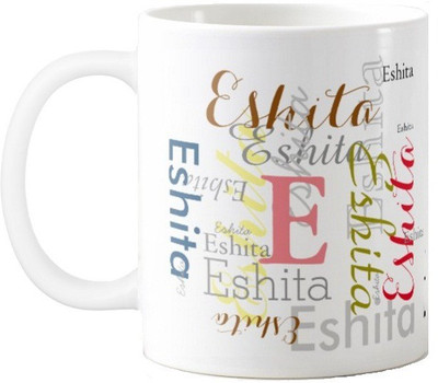 Exoctic Silver Eshita Ceramic Mug(330 ml), Multicolor