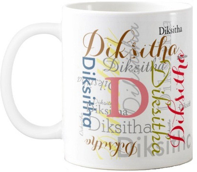 Exoctic Silver Diksitha Ceramic Mug(330 ml), Multicolor