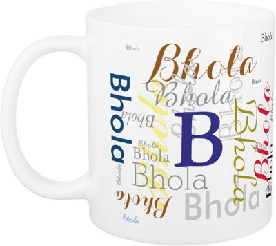 Exoctic Silver Bhola Ceramic Mug(330 ml), Multicolor