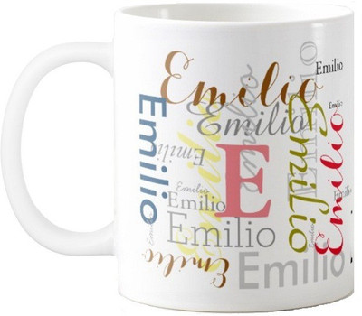 Exoctic Silver Emilio Ceramic Mug(330 ml), Multicolor