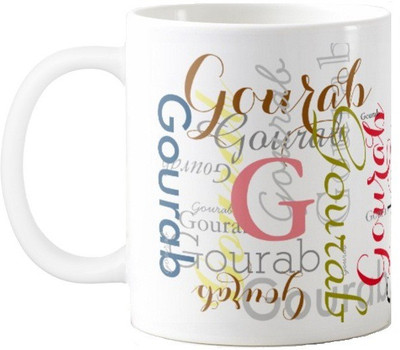 Exoctic Silver GOURAB Ceramic Mug(330 ml), Multicolor