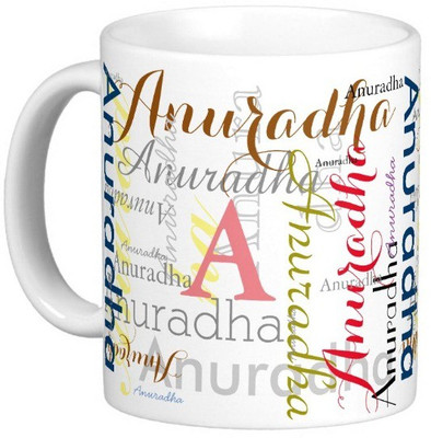 Exoctic Silver ANURADHA Ceramic Mug(330 ml), Multicolor