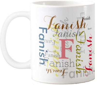 Exoctic Silver Fanish Ceramic Mug(330 ml), Multicolor