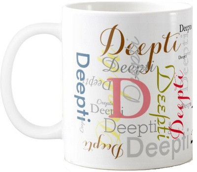 Exoctic Silver Deepti Ceramic Mug(330 ml), Multicolor