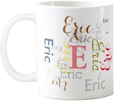 Exoctic Silver Eric Ceramic Mug(330 ml), Multicolor