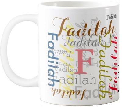 Exoctic Silver Fadilah Ceramic Mug(330 ml), Multicolor