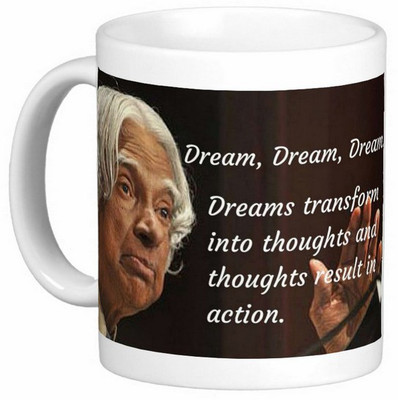Exoctic Silver Dr. Apj Abdul Kalam Tribute Series 05 Ceramic Mug(300 ml), Multicolor