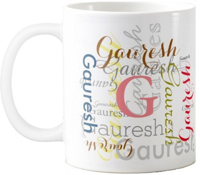 Exoctic Silver Gauresh Ceramic Mug(330 ml), Multicolor