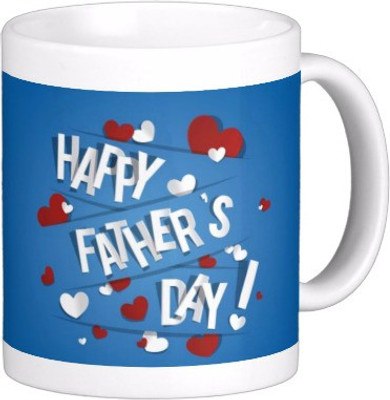 Exoctic Silver Father Dad Papa Baba Pitaji Abba x006 Ceramic Mug(300 ml), Multicolor