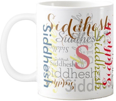 Exoctic Silver Siddhesh Ceramic Mug(330 ml), Multicolor