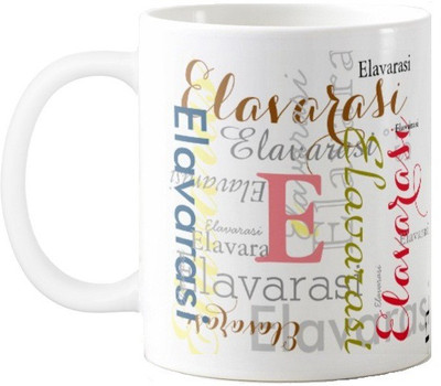 Exoctic Silver Elavarasi Ceramic Mug(330 ml), Multicolor
