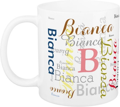 Exoctic Silver Bianca Ceramic Mug(330 ml), Multicolor