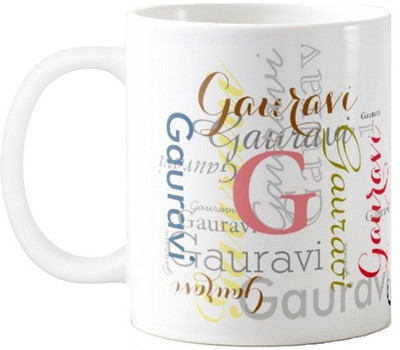 Exoctic Silver Gauravi Ceramic Mug(330 ml), Multicolor