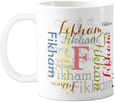 Exoctic Silver Fikham Ceramic Mug(330 ml), Multicolor