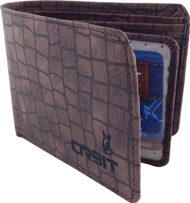 Orbit Men Brown Genuine Leather Wallet(5 Card Slots)