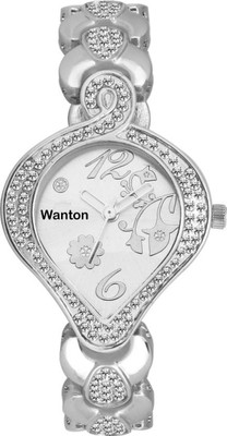 Wanton K-1015 silver metal strap crystal stydded case with flower on dial royal and rich watch for women Watch - For Girls
Wanton K-1015 silver metal strap crystal stydded case with flower on dial royal and rich watch for women Watch - For Girls