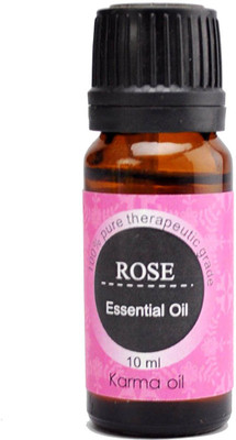 Karmakara 100% pure Therapeutic Grade undiluted essential oils in 10 ml Bottles-rose oil(10 ml)