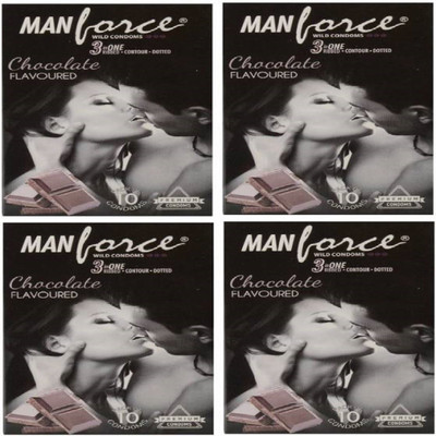 Manforce chocolate Condom(Set of 4, 40S)