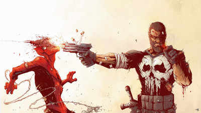 The Punisher Marvel Spider-Man Frameless Fine Quality Poster Paper Print(12 inch X 18 inch, Rolled)