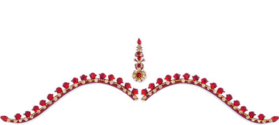 Crystal Dulhan Bindi Bride, Dulhan Red Bindis(Stick on)