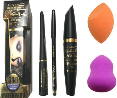 LUV-LI IMPORTED COMBO 1 EYELINER 1 MAC-MASCARA 1 EYE BROW PENCIL WITH 2 PUFFS(Set of 5)
LUV-LI IMPORTED COMBO 1 EYELINER 1 MAC-MASCARA 1 EYE BROW PENCIL WITH 2 PUFFS(Set of 5)