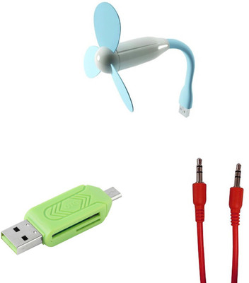 MINIFOX USB FAN, OTG CARD READER, AUX CABLE Combo Set