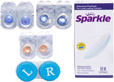 Sparkle 3 Pair Zero Power ( Darkblue, Aquablue, Honey ) Monthly Contact Lens(Zero Power, Multicolor, Pack of 3)
Sparkle 3 Pair Zero Power ( Darkblue, Aquablue, Honey ) Monthly Contact Lens(Zero Power, Multicolor, Pack of 3)