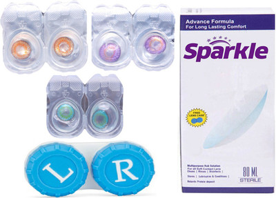 Sparkle 3 Pair Zero Power ( Honey Voilet Aqua ) Monthly(Zero Power, Colored Contact Lenses, Pack of 3)
Sparkle 3 Pair Zero Power ( Honey Voilet Aqua ) Monthly(Zero Power, Colored Contact Lenses, Pack of 3)