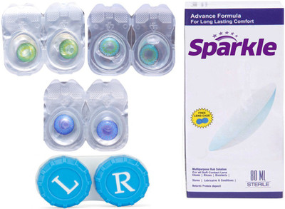 Sparkle 3 Pair Zero Power ( Green Aqua Darkblue ) Monthly Contact Lens(Zero Power, Multicolor, Pack of 3)
Sparkle 3 Pair Zero Power ( Green Aqua Darkblue ) Monthly Contact Lens(Zero Power, Multicolor, Pack of 3)