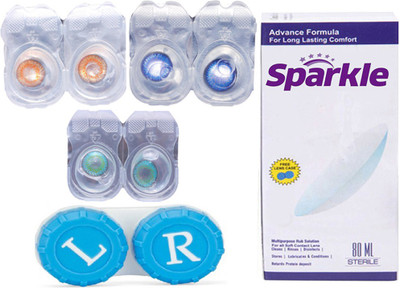 Sparkle 3 Pair Zero Power (Honey Aquablue Aqua ) Monthly Contact Lens(Zero Power, Multicolor, Pack of 3)
Sparkle 3 Pair Zero Power (Honey Aquablue Aqua ) Monthly Contact Lens(Zero Power, Multicolor, Pack of 3)