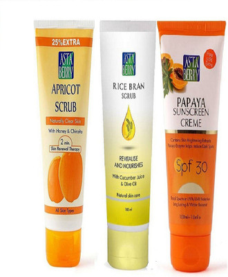 Astaberry combo rice bran scrub 100ml+apricot scrub100ml+papaya sun screen creme 100ml Scrub(300 ml)
Astaberry combo rice bran scrub 100ml+apricot scrub100ml+papaya sun screen creme 100ml Scrub(300 ml)