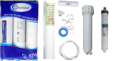 Bluenova 1 Year RO service Kit with Crescent Inline set, Hi-tech 80 GPD membrane, Housing (MH), Spun and Other Accessories Solid Filter Cartridge(5, Pack of 8)
Bluenova 1 Year RO service Kit with Crescent Inline set, Hi-tech 80 GPD membrane, Housing (MH), Spun and Other Accessories Solid Filter Cartridge(5, Pack of 8)