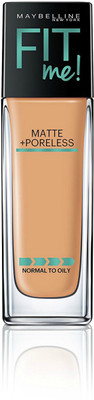 Maybelline New York Fit ME Matte with Poreless, 332 Golden Caramel Foundation(Golden Caramel)