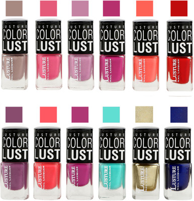 Ramble Dynamic Colors Unique Nail Polish Combo Blue(Pack of 12)