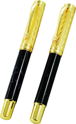 Dikawen Signature Collection Designer Marble Finish Pen Gift Set(Pack of 2)